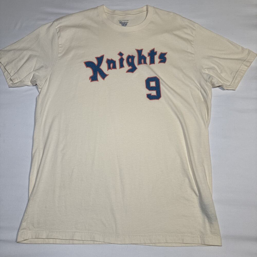 Super 70s Sport Shirt Mens Size XL Knights #9 Short Sleeve Tee "The Natural" EUC